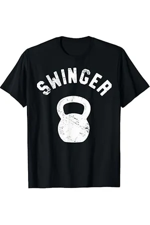 14th Floor Apparel Swinger, Funny Kettlebell Workout Pun T-Shirt