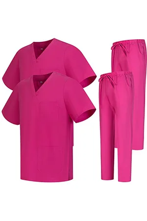 MISEMIYA Pack * 2 Pcs - Uniforms Unisex Scrub Set – Medical Uniform with Scrub Top and Pants - Ref.2-8178 - Small