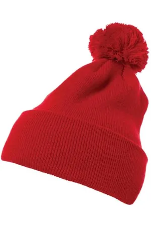 Flexfit Cuffed Pom Knit Beanie Hat, , One Size