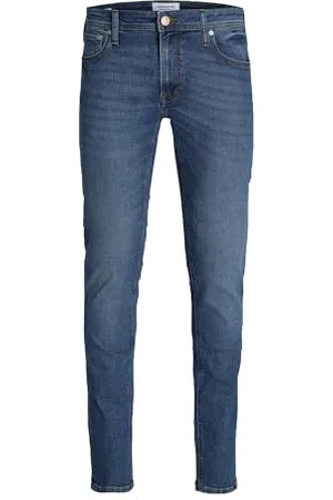 JACK & JONES Skinny Fit Jeans Low Rise Zip Fastening Pants for Men, UK Size- 30W / 32L