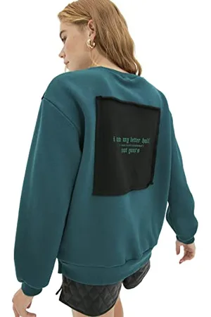 Trendyol FeMan Regular fit Basic Crew neck Knit Sweatshirt