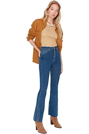 Trendyol Women Care High Waist Straight Leg Flare Jeans
