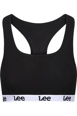 Lee Womens Crop Top in with Racerback Style | Comfortable Organic Cotton Low Impact Fitness Underwear with Soft Stretchable Microfibre Underband & Removable Pads