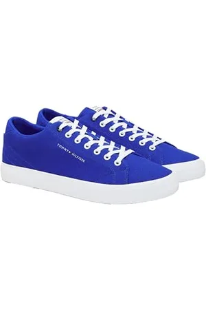 Tommy Hilfiger Men Trainers Core Low Canvas Shoes Vulcanised, Blue (Ultra Blue), 10 UK