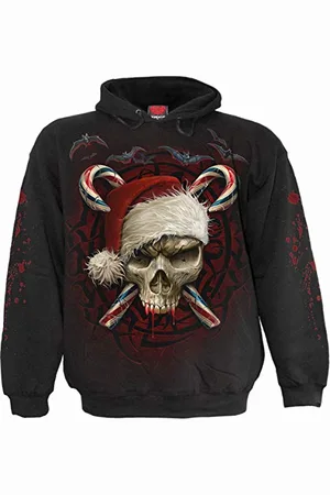 Spiral Candy Cane Santa - Hoody - XL