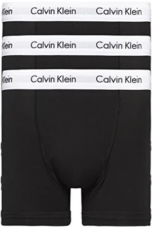 Calvin Klein Mens Underwear - Trunks - Mens Briefs - Mens Underwear Trunks - Signature Waistband Elastic - 3 Pack - - M