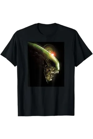 20th Century Fox Alien Xenomorph Lens Flare T-Shirt - , Small, Unisex-Adults, Classic Fit, Crew Neck, Short Sleeve, Polyester, Halloween