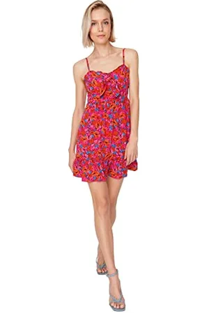 Trendyol FeMan Petite Mini Skater Regular fit Woven Dress Multicolor