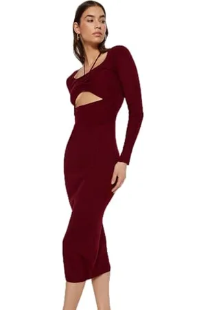 Trendyol FeMan Bodycon Slim fit Knitwear Dress, ,L
