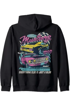Tom Ford Vintage Mustang Mach 1 1969 Boss 302 Just A Blur Zip Hoodie