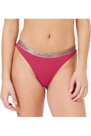 Calvin Klein Women Thong Tanga, Multicolor (Red Bud), L