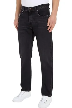 Tommy Hilfiger Men Regular Mercer Str Nick Black Denim Pants, Denim, 33/34
