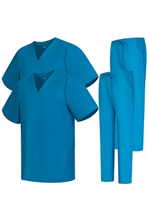 MISEMIYA Pack * 2 Pcs - Uniforms Unisex Scrub Set – Medical Uniform with Scrub Top and Pants - Ref.2-8178 - Medium
