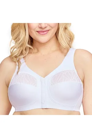 Glamorise Full Figure Plus Size MagicLift Natural Shape Front-Closure Bra Wirefree #1210