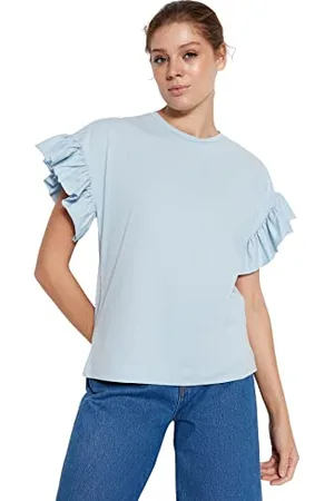 Trendyol Woman Regular fit Basic Crew Neck Knit T-Shirt, ,XS