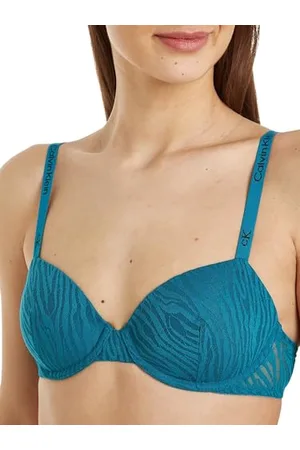 Calvin Klein Women Balconette Bra with Underwire, Turquoise (Ocean Depths), 75B
