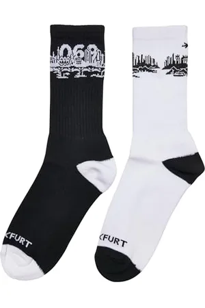 Mister Tee Major City 069 Socks Pack of 2, Black/White, 35-38