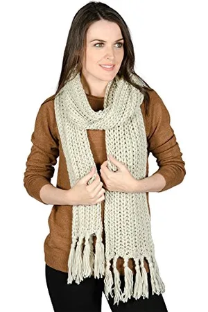 Autumn Faith Ladies Bonn Gold Threads Chunky Knitted Scarf Womens Warm Winter Accessory