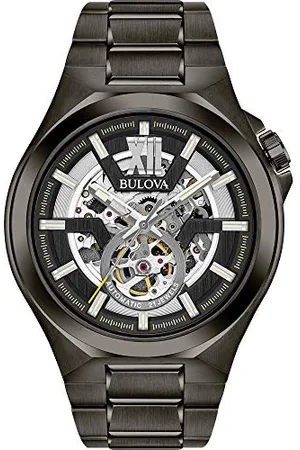 BULOVA Men Analogue Automatic Watch with Stainless Steel Strap 98A179