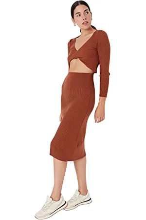Trendyol FeMan Midi Bodycon Regular fit Knitwear Dress