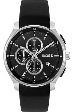 HUGO BOSS Chronograph Quartz Watch for Men Peak 2.0 Collection with Stainless Steel or Leather Bracelet