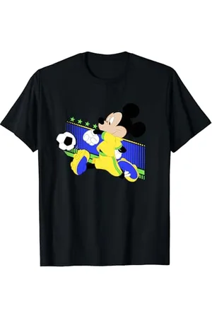 Disney Mickey Mouse Brazil Soccer Uniform Portrait T-Shirt