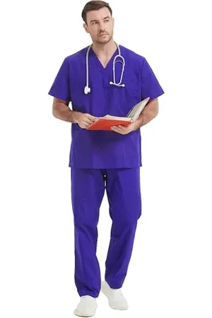 MISEMIYA Uniforms Unisex Scrub Set – Medical Uniform with Scrub Top and Pants - Ref.6801-6802 - Large