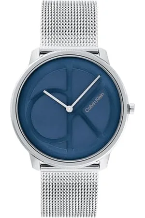 Calvin Klein Analogue Quartz Watch Unisex with Silver Stainless Steel mesh Bracelet - 25200031