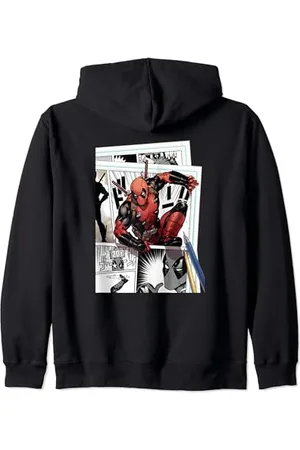 Marvel Deadpool Super Hero Comic Japanese Manga Art Homage Zip Hoodie