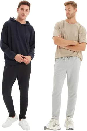 Trendyol Man Basic Normal Waist Open Trousers Regular Tracksuit Bottoms
