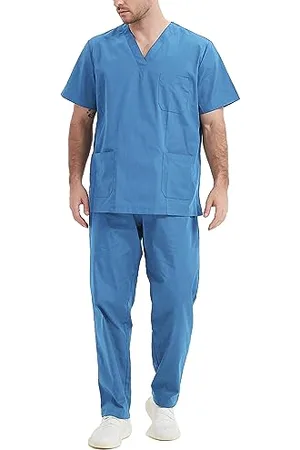 MISEMIYA Uniforms Unisex Scrub Set – Medical Uniform with Scrub Top and Pants - Ref.6801-6802 - Large