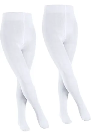 Falke Unisex Kids Family Multipack K Ti Cotton Plain 2 Pairs Tights, , 6-8.5