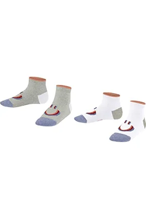 ESPRIT Unisex Kids Smile 2-Pack K SN Cotton Low-Cut Patterned Multipack 2 Pairs Trainer Socks, , 9-11.5
