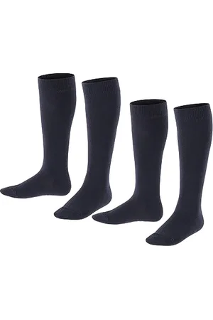 ESPRIT Unisex Kids Foot Logo Multipack K Kh Cotton Long Plain 2 Pairs Knee-High Socks, , 9-11.5