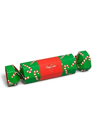 Happy Socks Unisex Candy Cane Holiday Cracker 2-Pack Socks, , 36 (2er Pack)