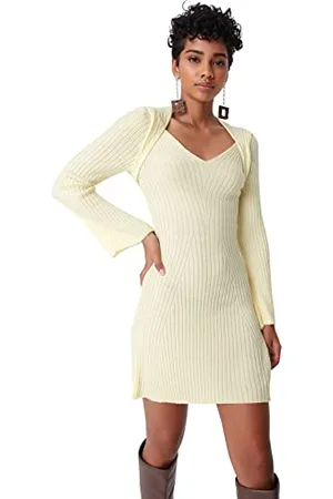 Trendyol Women Design Mini Bodycon Fitted Knitwear Dress