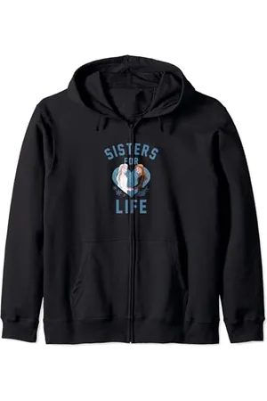 Disney Frozen 2 Anna & Elsa Sisters For Life Portrait Zip Hoodie