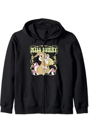 Disney Bambi Miss Bunny Floral Mushrooms Front And Back Zip Hoodie