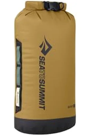 Sea To Summit Big River Dry Bag M 13L - Waterproof - Roll-Top - Resistant Fabric - Grab Handles, Lash Point & D-Ring - For Kayaking & Motorcycle Touring - 22 x 20 x 44cm - Gold Brown - 192g