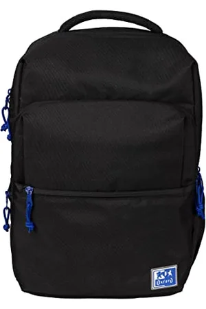 Oxford B-Ready Unisex School Backpack, 18L, 42 m, Padded Laptop Pocket, RPET Recycled Polyester, Black, , 42x30x15cm, Casual