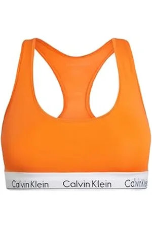 Calvin Klein Women Bralette Unlined Stretch, Brown (Carrot), XS