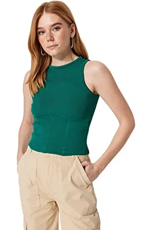 Trendyol Women Slim fit Basic Halterneck Knitwear Blouse, ,M
