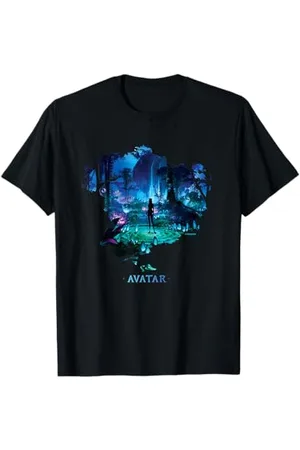 Avatar Na’vi in Pandora Jungle at Night with Logo T-Shirt