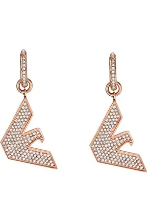 Emporio Armani Earrings for Women Fashion, Size: 13x25mm Stainless Steel Earrings, EGS2954221