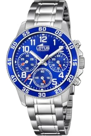 Lotus Watch Model 18580/6 from The Junior Collection, 36 mm Blue case with Steel Strap for Cadets