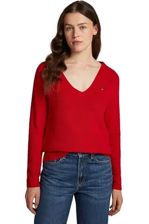 Tommy Hilfiger Women’s Fine Knit V-Neck Jumper