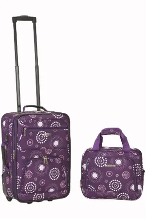 Rockland Fashion Softside Upright Luggage Set, , 2-Piece Set (14/19), Fashion Softside Upright Luggage Set