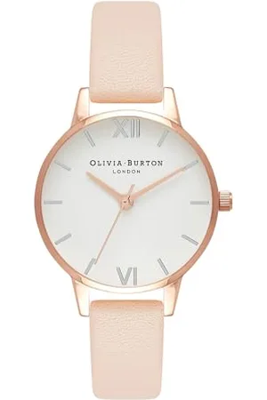 Olivia Burton Analogue Quartz Watch for Women with Blush Leather Strap - OB16MDW21