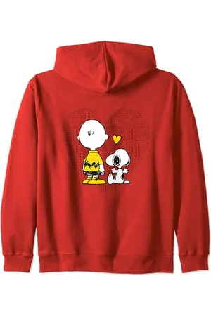 Peanuts Charlie Brown Snoopy Dot Heart Zip Hoodie