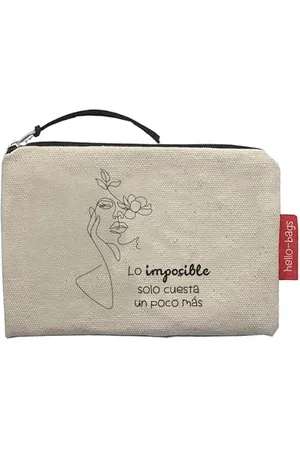Hello-Bags . Wallet/Small Bag. Exterior: 100% Cotton. Includes Zip and Lining. Packed in a Kraft Gift Envelope. Model: LOIMPOSIBLE. Colour: /Black. 14 x 10 cm., , Contemporary